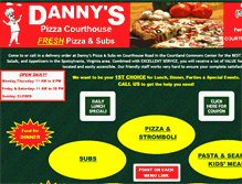 Tablet Screenshot of dannyspizzacourthouse.com